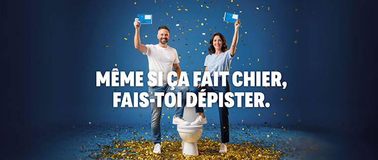 Mars bleu : Même si ça fait chier fais-tio dépister Mars bleu : Même si ça fait chier fais-tio dépister